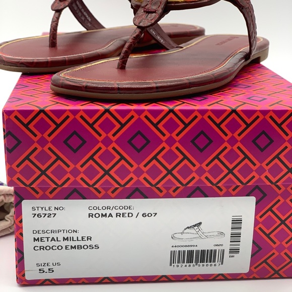 TORY BURCH MILLER METAL-LOGO SANDAL - Picture 8 of 10